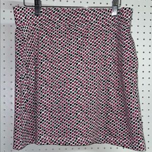 Links Edition Golf A-Line Skorts with Black, Pink, & White Dots  Size Medium.